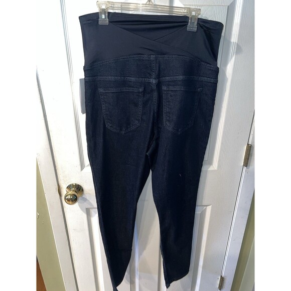 Ingrid & Isabel Maternity Jeans Pants Womens 16 Crossover Panel Over Belly New - Picture 8 of 10